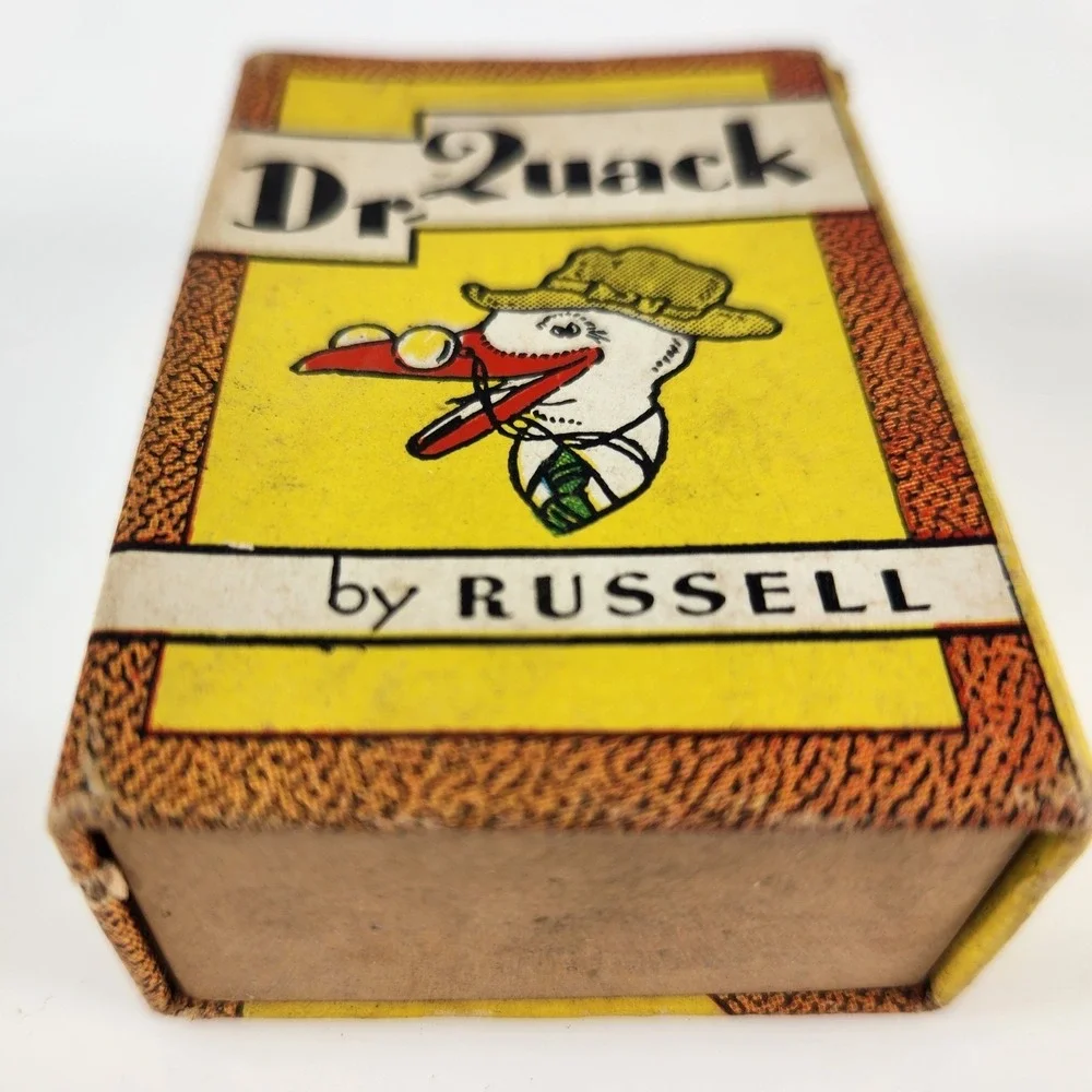 Vtg Russell Big Little Cards 2 Games Dr Quacks + Authors Great Graphics 1939